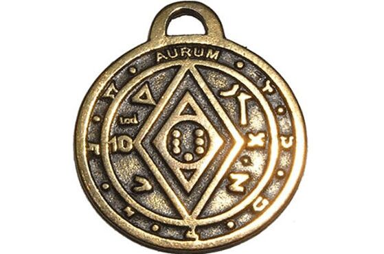 amulet with coins for luck and wealth