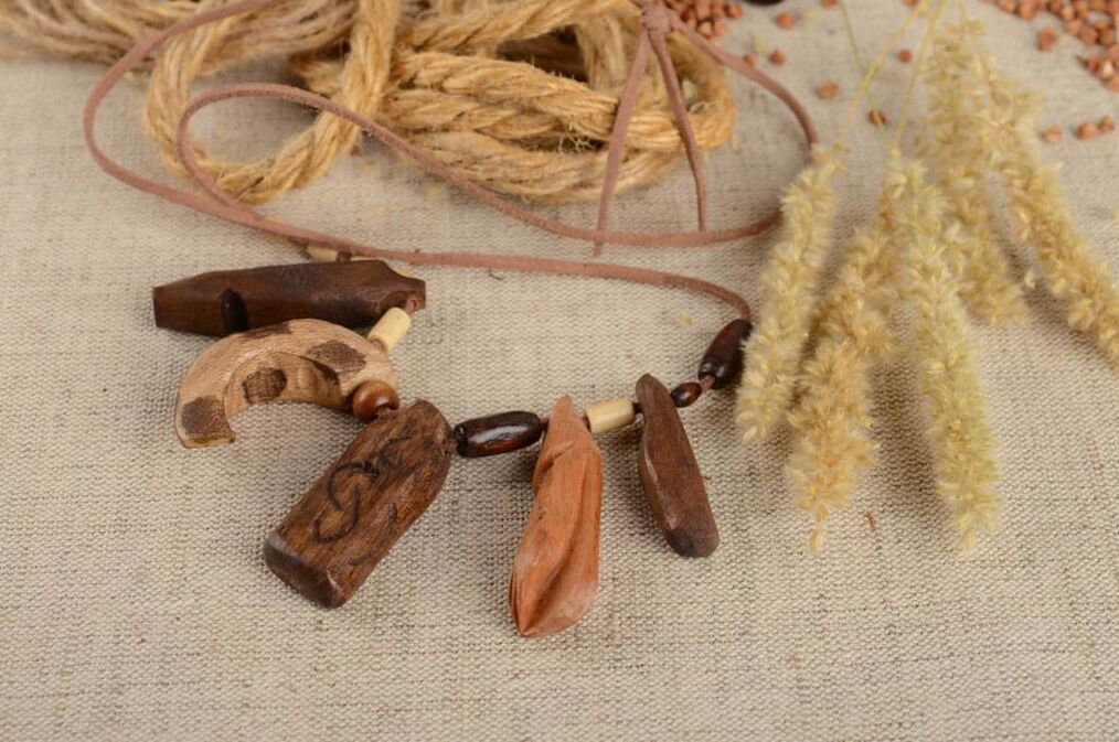 wooden amulet for luck