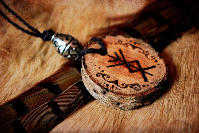 amulet with runes for luck
