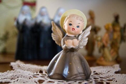 figurine of an angel as an amulet of good luck